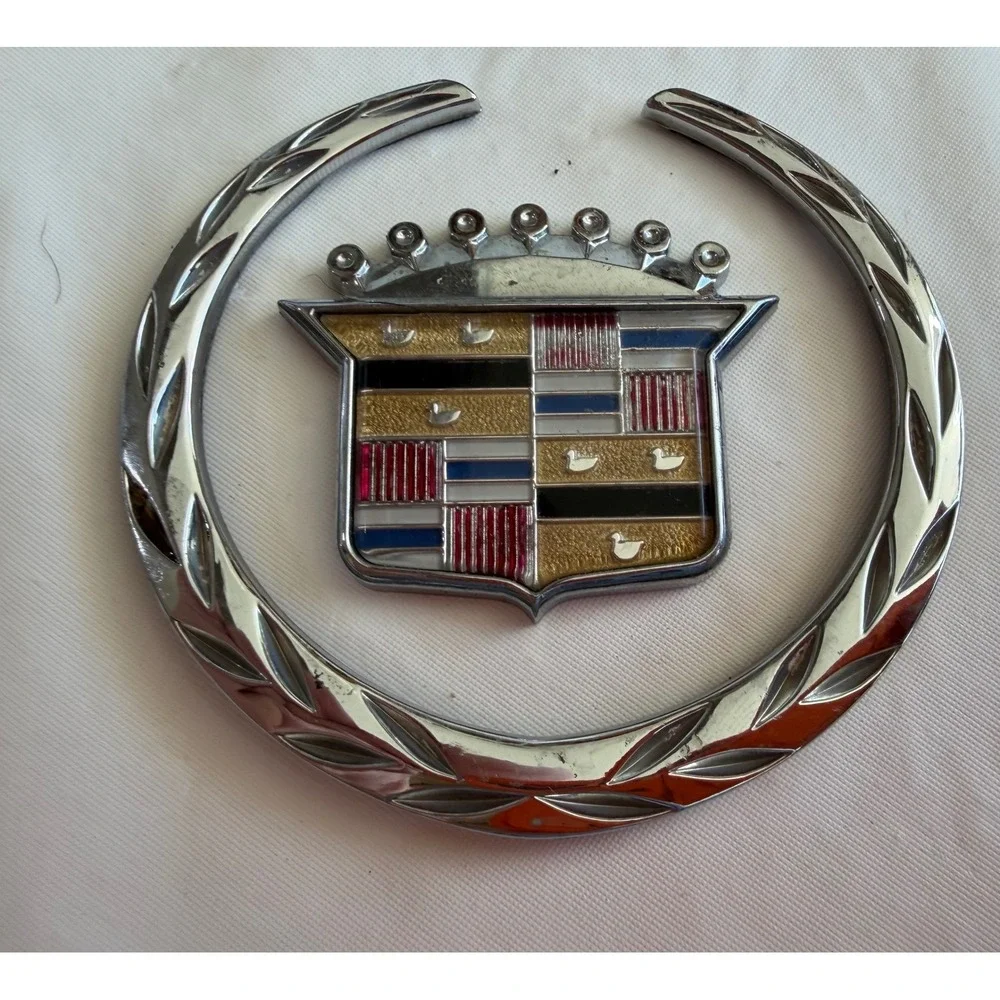 Cadillac GM Emblem Badge Lot Vintage Modern Crest Wreath Mark of Excellence